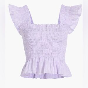 Hill House Linen Striped Paz Top NWT